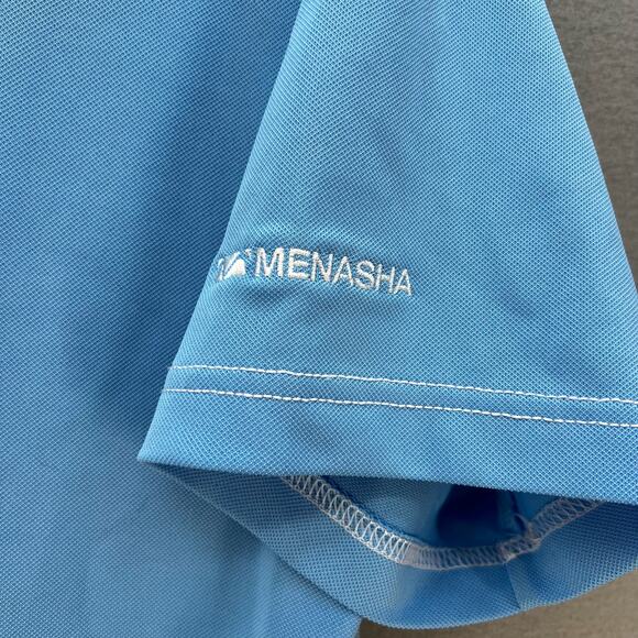 FootJoy Golf Polo Shirt Men's Size M Sky Blue Athletic Fit Menasha Athlesiure - Picture 4 of 12